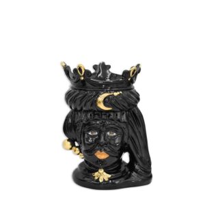 Testa h 20 black/gold maschio c/espressione