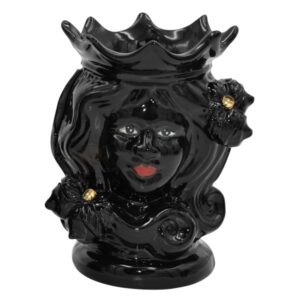 Testa h 15 limoni black/gold c/espressione femmina