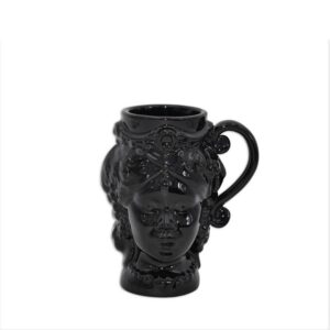 Tazza a testa h 15 black line femmina - Bomboniera