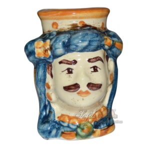 Testa stuzz. s/frutta h 7 blu/arancio maschio bianco - Bomboniera