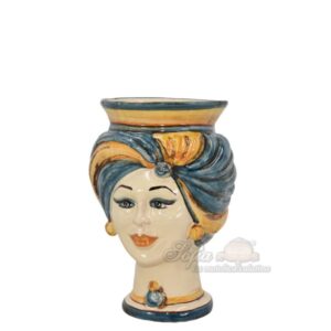 Testa h 16 corona liscia tuareg blu/arancio femmina - Bomboniera