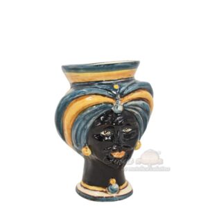 Testa h 16 corona liscia tuareg blu/arancio maschio moro - Bomboniera