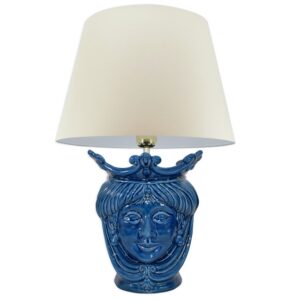 Lume a testa h 25 liscia blu intenso femmina (h55 c/paralume Ø35)