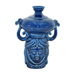 Testa a portacandela h 15 blu intenso femmina - Bomboniera