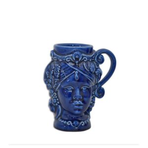 Tazza a testa h 15 blu intenso femmina - Bomboniera