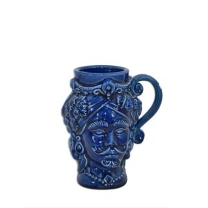Tazza a testa h 15 blu intenso maschio - Bomboniera