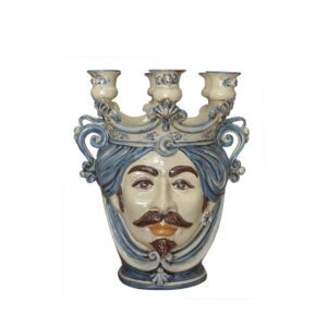 Testa a candeliere h 25 mono blu maschio bianco