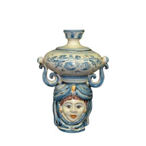 Testa a portacandela h 15 mono blu femmina - Bomboniera