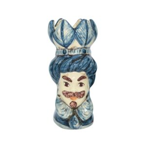 Testa h 10 c/piume mono blu maschio bianco