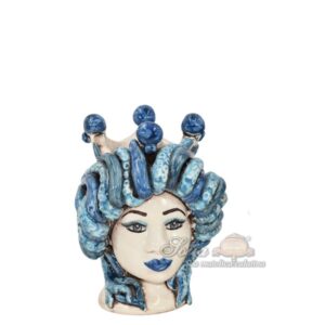 Testa h 15 tritone c/corona mono blu c/espressione labbra blu femmina