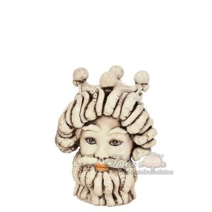 Testa h 15 tritone c/corona madreperla antichizzato solo espressione bocca arancio maschio