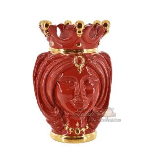Testa h 25 turbante rosso e oro femmina