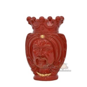 Testa h 25 turbante rosso e oro maschio