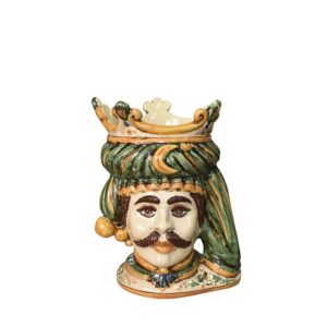 Testa h 20 verde/arancio maschio bianco