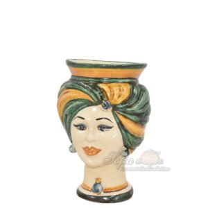 Testa h 16 corona liscia tuareg verde/arancio femmina - Bomboniera