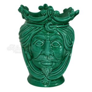 Testa h 25 liscia verde smeraldo maschio