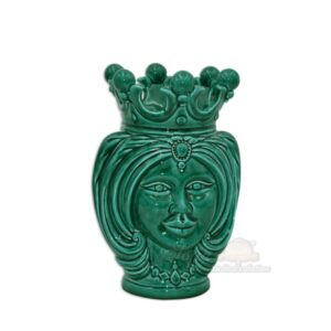 Testa h 25 turbante verde smeraldo femmina