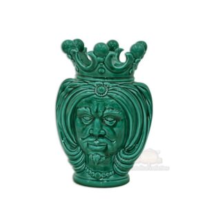 Testa h 25 turbante verde smeraldo maschio