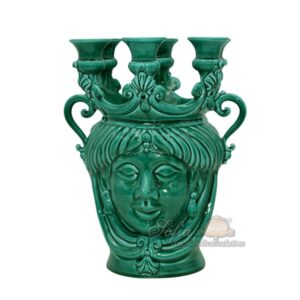 Testa a candeliere h 25 verde smeraldo femmina