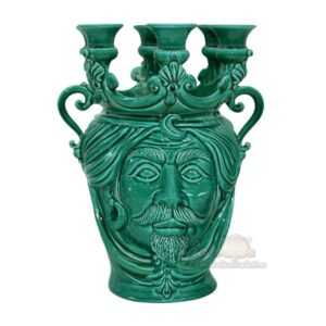 Testa a candeliere h 25 verde smeraldo maschio