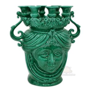 Testa a candeliere h 40 verde smeraldo femmina