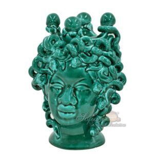 Testa h 20 medusa c/corona verde smeraldo