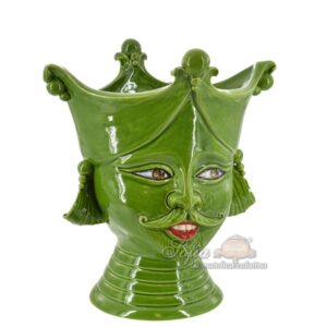 Testa h 25 aisha verde foglia c/espressione maschio