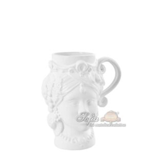 Tazza a testa h 15 white line femmina - Bomboniera