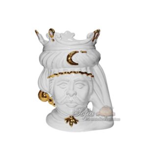Testa h 20 white/gold s/espressione maschio