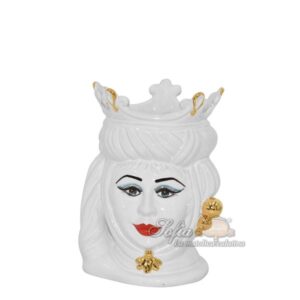 Testa h 20 white/gold c/espressione femmina