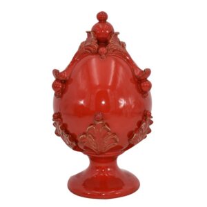 Uovo c/piede h 25 plastico sofia rosso fuoco (selenio)