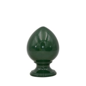 Uovo c/piede h 15 verde antico