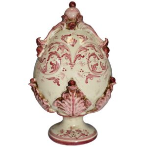 Uovo c/piede h 25 plastico sofia mono bordeaux