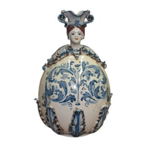 Uovo a personaggio femmina h 25 plastico sofia mono blu