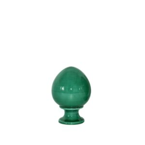 Uovo c/piede h 10 verde smeraldo