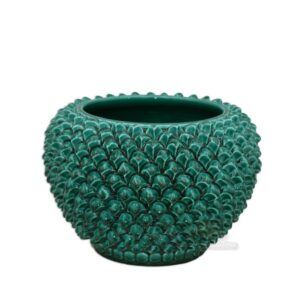 Cachepot a pigna Ø 22 verde smeraldo