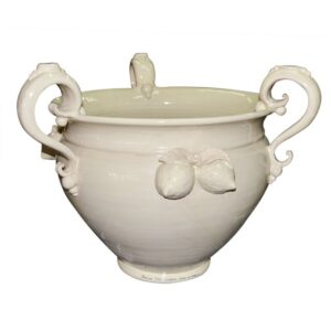 Cachepot da tavolo Ø 60 avorio c/limoni