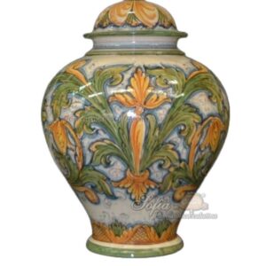 Potiche h 35 linea floreale