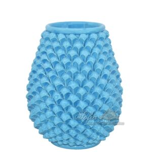 Vaso pigna panciuto h 25 turchese