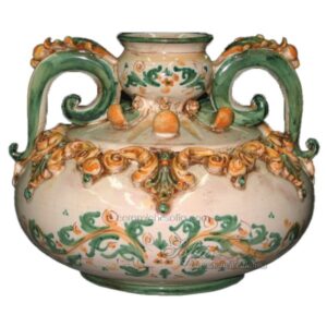 Bottiglia 2° M h 21 plastico sofia verde/arancio