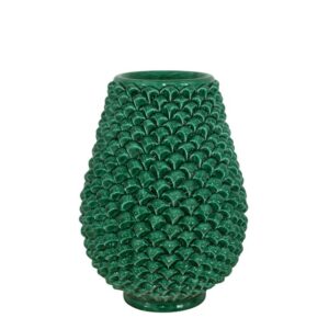 Vaso pigna panciuto h 25 verde smeraldo
