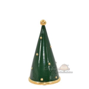 Albero cono 2°M h 20 verde antico/oro