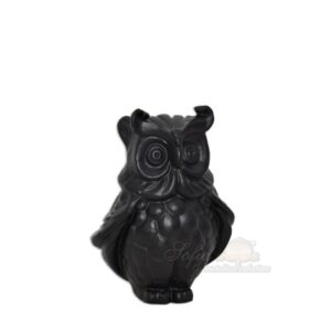 Gufo h 15 black line opaco - Bomboniera