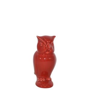Gufo anacleto h 12 rosso fuoco - Bomboniera