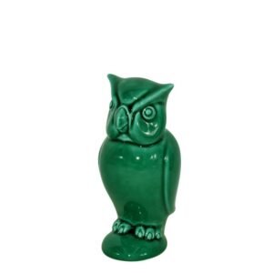Gufo anacleto h 12 verde smeraldo - Bomboniera
