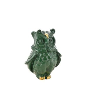 Gufo h 15 verde antico e oro - Bomboniera