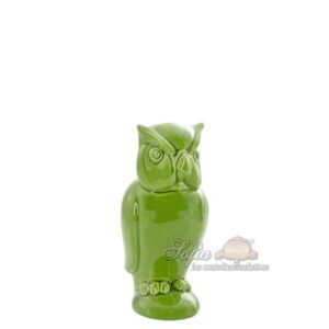 Gufo anacleto h 12 verde foglia - Bomboniera