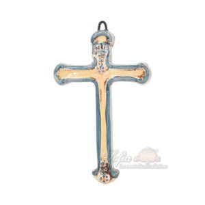 Croce piccola 10x15 blu/arancio
