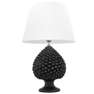 Lume pigna artigianale h 20 black line opaco (h40 c/paralume Ø25)