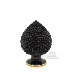 Pigna artigianale h 20 black/gold